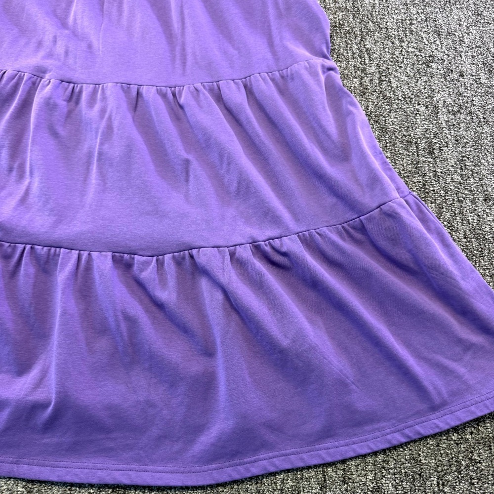 Umgee Mini Dress Womens 1XL Purple Gold Sequin Star Cotton V-Neck Ruffle Sleeve - Picture 14 of 16